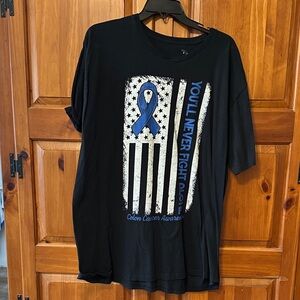 Gildan Mens Colon Cancer T-shirt 2XL